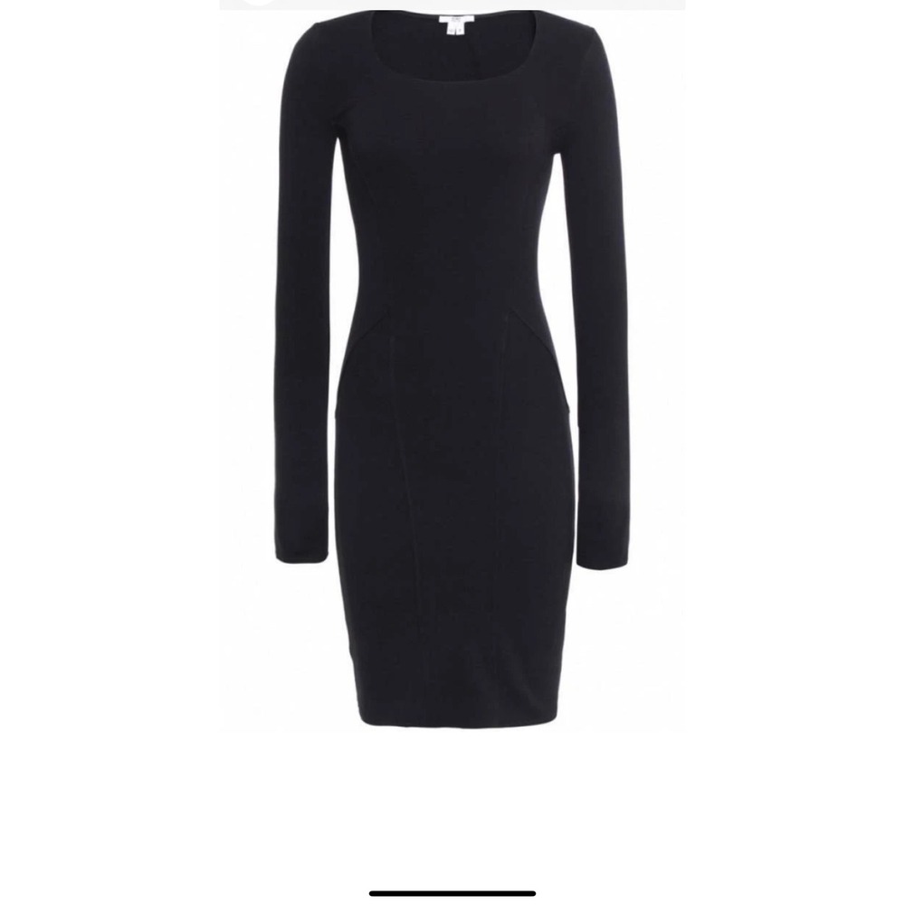 Helmut Lang Black‎ Bodycon Dress Long Sleeve Cutout Back Minimalist